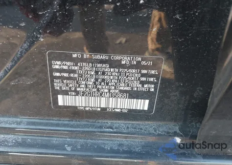 2021 Subaru Crosstrek Sport z USA, uszkodzony, nr VIN JF2GTHRC4MH358681